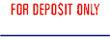 Get the 2035 2-Color Title Stamp from CalStamp! Perfect for banking, it reads 'FOR DEPOSIT ONLY' with a 1/2" x 1-5/8" impression. Order now for efficient transactions!