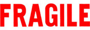 Shop CalStamp's 3202 1-Color Jumbo Stock Stamp. Perfect for marking packages 'FRAGILE'. Impression size: 7/8" x 2-3/4". Order now for reliable shipping labels!